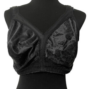 Black bra 44DD floral print